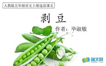 剝豆子有感生活隨筆