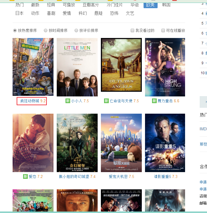 16.豆瓣評(píng)分之電影