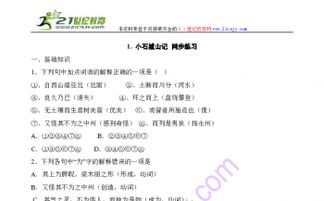 小石城山記基礎(chǔ)知識(shí)