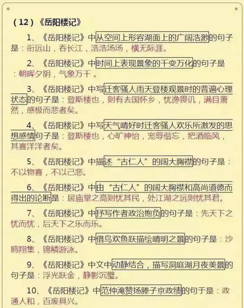 語文的課外基礎知識初中的