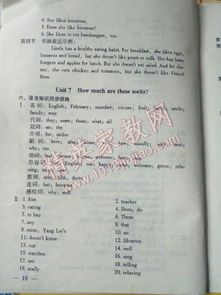 初中基礎(chǔ)知識(shí)講析與測(cè)試七級(jí)下冊(cè)答案