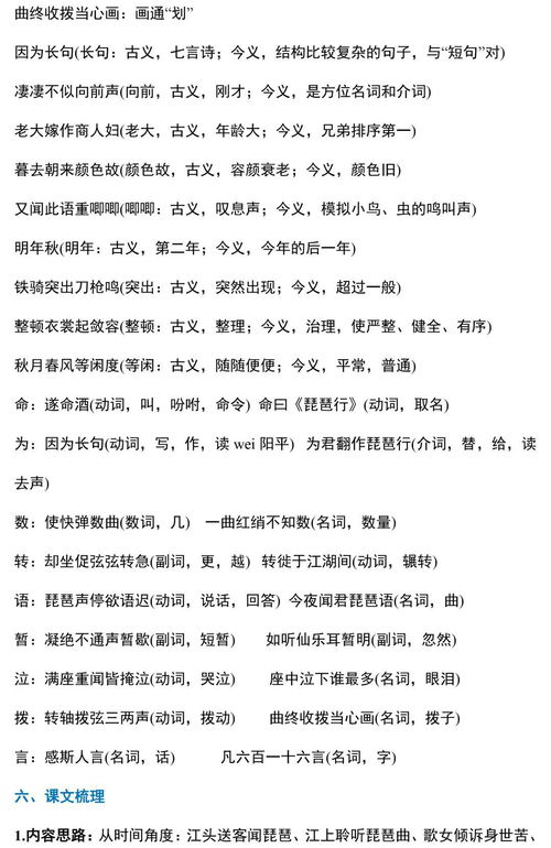 琵琶行基礎(chǔ)知識(shí)梳理