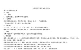 1級人教版數(shù)學基礎(chǔ)知識