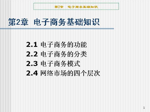 電子商務基礎的知識點