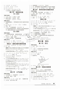 八級下冊物理基礎(chǔ)知識試題及答案