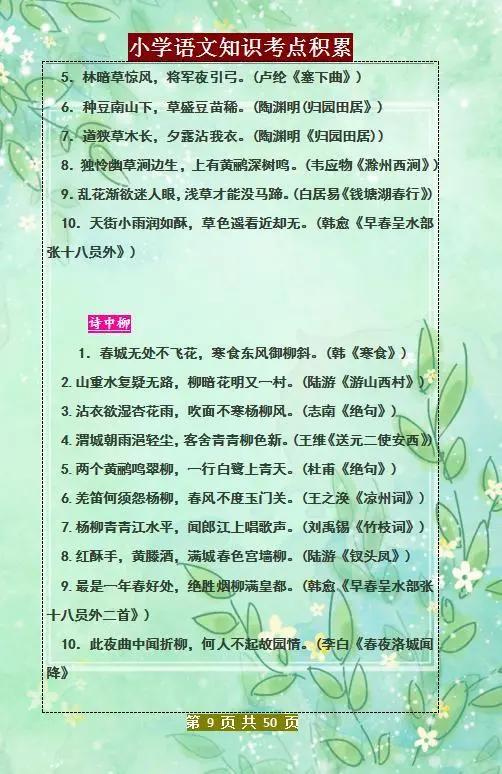 打好,小學(xué)語(yǔ)文,基礎(chǔ)知識(shí)