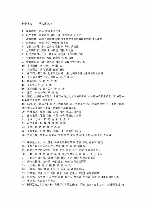 長(zhǎng)春高中語(yǔ)文基礎(chǔ)知識(shí)