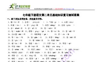 七級語文基礎(chǔ)知識規(guī)劃