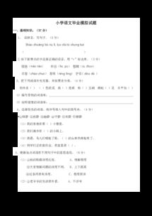 基礎(chǔ)知識(shí),試卷,小學(xué)畢業(yè),語文