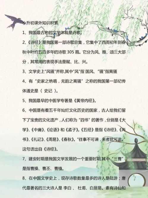 小升初語文基礎(chǔ)知識(shí)積累