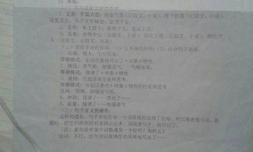 描寫手法的基礎(chǔ)知識